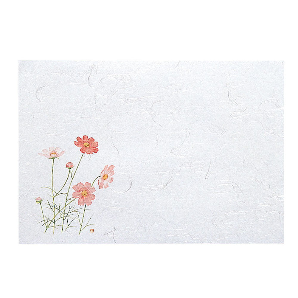 お手元まっと 尺1 四季 100枚入 こすもす(8月〜9月) [ 約21 x 30cm ] 懐石マット
