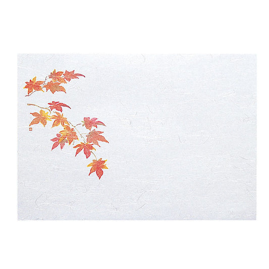 お手元まっと 尺1 四季 100枚入 紅葉(10月〜11月) [ 約21 x 30cm ] 懐石マット