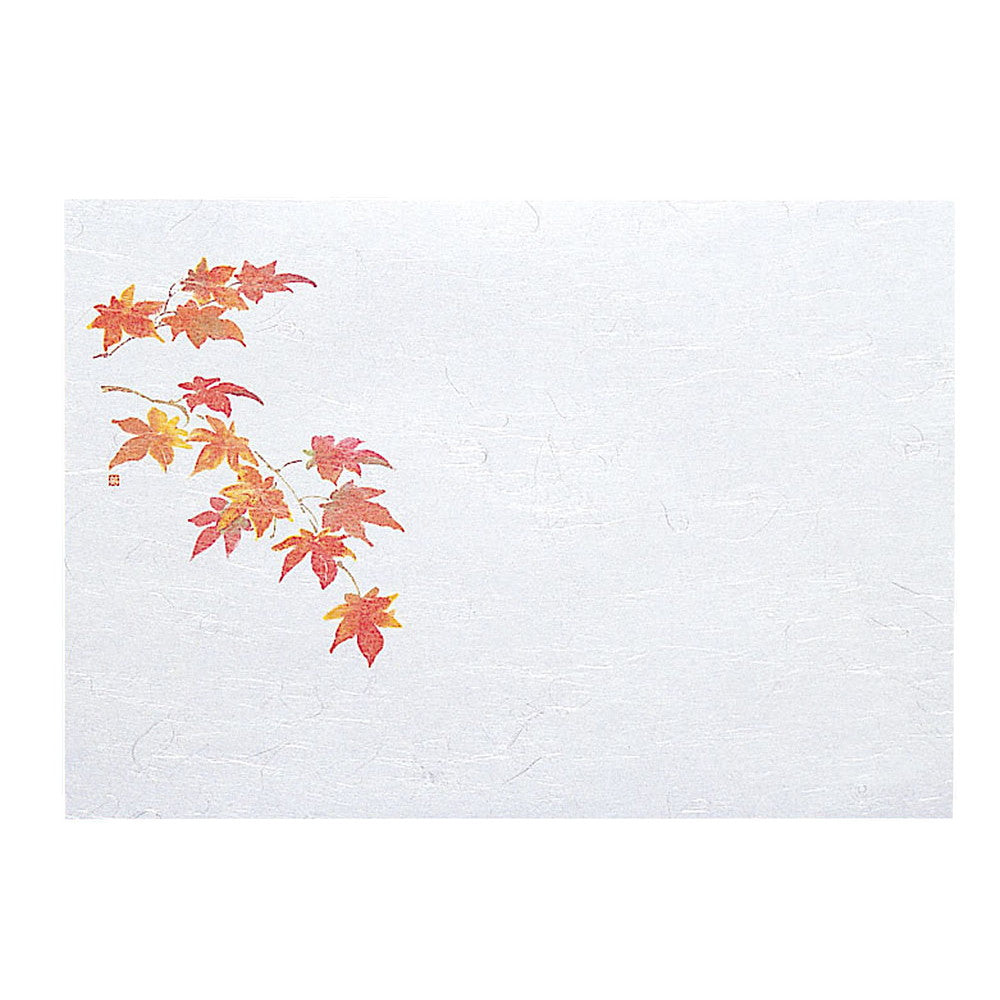 お手元まっと 尺1 四季 100枚入 紅葉(10月〜11月) [ 約21 x 30cm ] 懐石マット