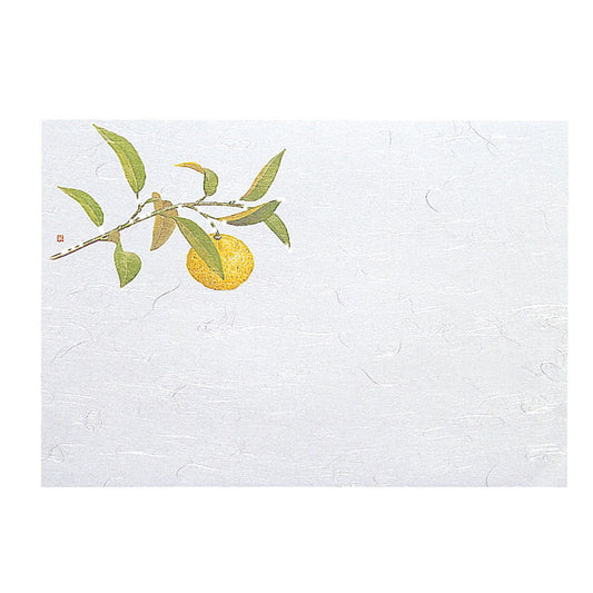 お手元まっと 尺1 四季 100枚入 柚子(10月〜12月) [ 約21 x 30cm ] 懐石マット