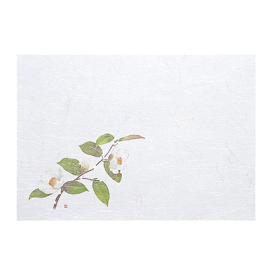 お手元まっと 尺1 四季 100枚入 椿(11月〜2月) [ 約21 x 30cm ] 懐石マット