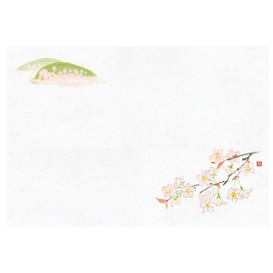 お手元まっと 尺1 花景色 100枚入 桜(3月〜4月) [ 約21 x 30cm ] 懐石マット