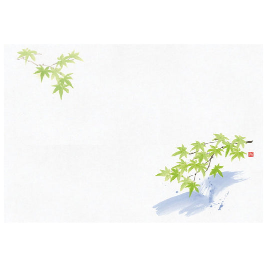 お手元まっと 尺1 花景色 100枚入 青もみじ(4月〜8月) [ 約21 x 30cm ] 懐石マット