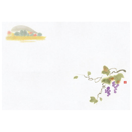 お手元まっと 尺1 花景色 100枚入 山ぶどう(9月〜10月) [ 約21 x 30cm ] 懐石マット