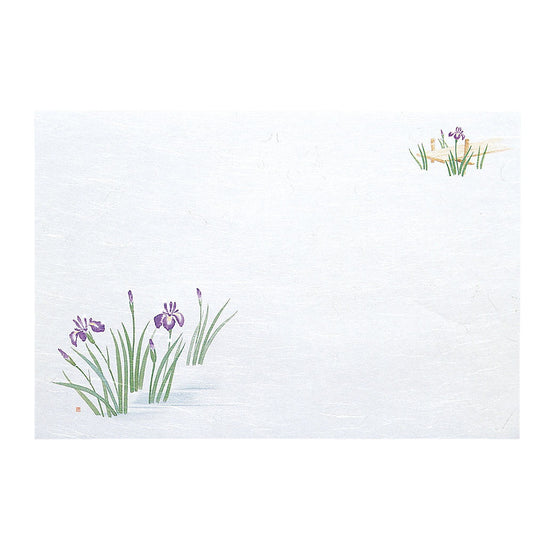 懐石まっと 尺3 枯淡 100枚入 花しょうぶ (4月〜5月) [ 約26.4 x 39cm ] 懐石マット
