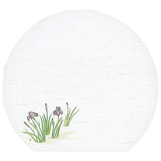 懐石まっと 尺3半月 枯淡 100枚入 花しょうぶ (4月〜5月) [ 約33.5 x 37cm ] 懐石マット