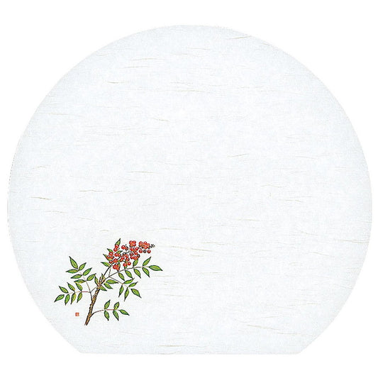 懐石まっと 尺3半月 枯淡 100枚入 南天 (12月〜1月) [ 約33.5 x 37cm ] 懐石マット