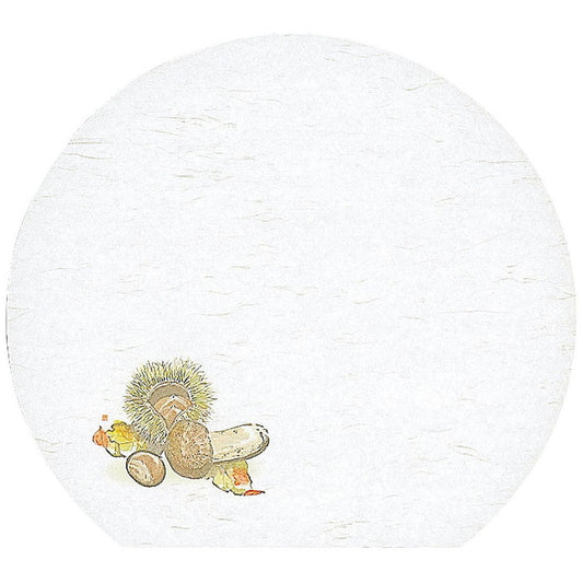 懐石まっと 尺3半月 枯淡 100枚入 松茸と栗 (8月〜10月) [ 約33.5 x 37cm ] 懐石マット
