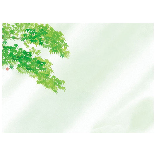 四季彩まっと 尺3花雅(はなみやび) 100枚入 青もみじ(4月〜8月) [ 約26 x 38.5cm ] 懐石マット