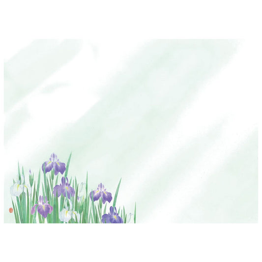 四季彩まっと 尺3花雅(はなみやび) 100枚入 菖蒲(4月〜5月) [ 約26 x 38.5cm ] 懐石マット