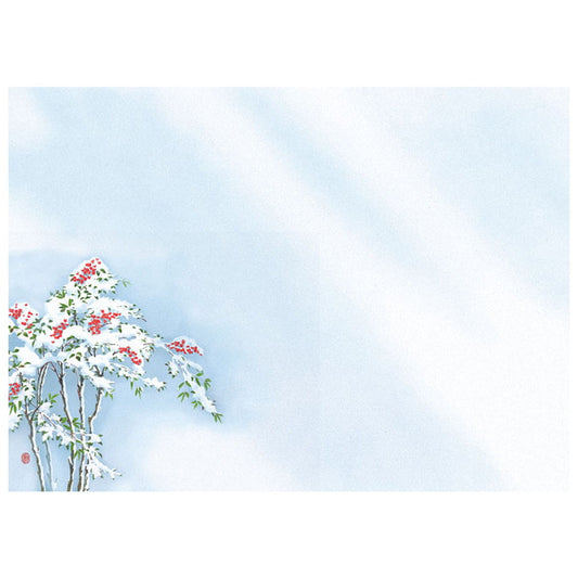 四季彩まっと 尺3花雅(はなみやび) 100枚入 南天(12月〜1月) [ 約26 x 38.5cm ] 懐石マット