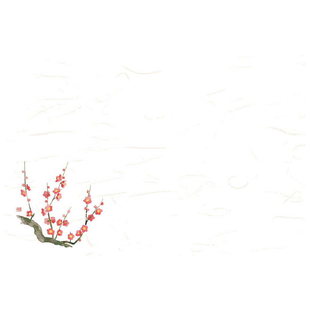 四季彩まっと 尺3 花便り100枚入 梅(1月〜3月) [ 約26 x 38.5cm ] 懐石マット