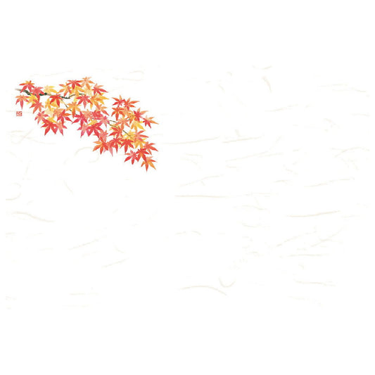 四季彩まっと 尺3 花便り100枚入 赤もみじ(10月〜11月) [ 約26 x 38.5cm ] 懐石マット